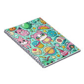 愛らしいかわいいパターン ノートブック (右側)