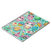 愛らしいかわいいパターン ノートブック (左側)