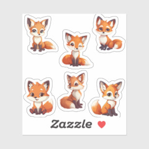 愛らしいかわいいフォックスシール シール