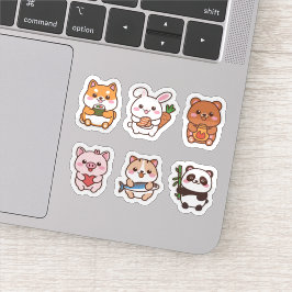 愛らしいかわいい動物のステッカーセット シール