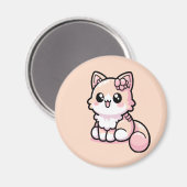 愛らしいかわいい子猫 マグネット (正面/裏面)