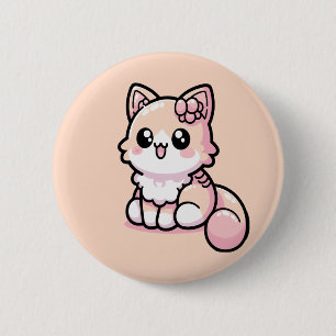 愛らしいかわいい子猫 缶バッジ
