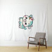 愛らしいかわいい牛とさくらんぼと弓デザイン_2 タペストリー (インサイチュ(横))