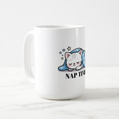 愛らしいかわいい猫漫画 コーヒーマグカップ (正面左)