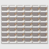 愛らしいかわいい甘いジャック・ラッセルの子犬 ラッピングペーパー (フラット)