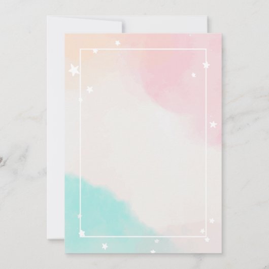 愛らしいかわいらしコアラレインボー誕生日 招待状 (裏面)