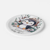 愛らしいかわいらしペンギンの赤ちゃんシャワー ペーパープレート (アングル)