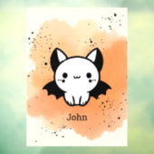 愛らしいこうもりバディ – かわいいミニマル子供部屋アート ウィンドウサイン (シート3)