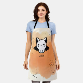 愛らしいこうもりバディ – かわいいミニマル子供部屋アート エプロン