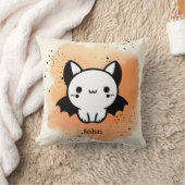 愛らしいこうもりバディ – かわいいミニマル子供部屋アート クッション (ブランケット)