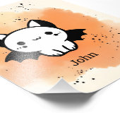 愛らしいこうもりバディ – かわいいミニマル子供部屋アート フォトプリント            (角)