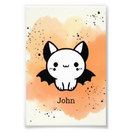 愛らしいこうもりバディ – かわいいミニマル子供部屋アート フォトプリント           