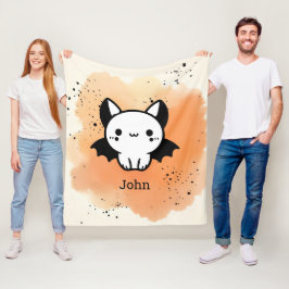 愛らしいこうもりバディ – かわいいミニマル子供部屋アート フリースブランケット