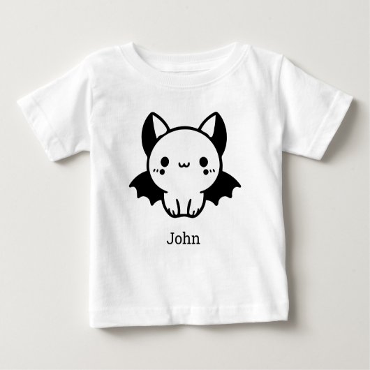 愛らしいこうもりバディ – かわいいミニマル子供部屋アート ベビーTシャツ (正面)