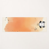 愛らしいこうもりバディ – かわいいミニマル子供部屋アート ヨガマット (正面(横))