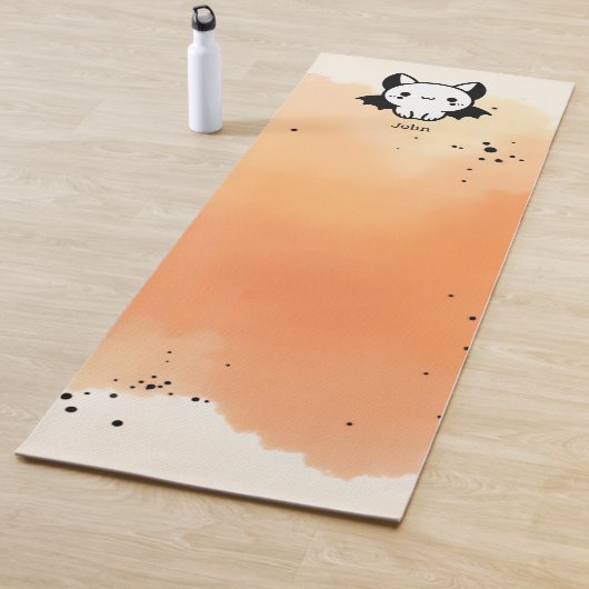 愛らしいこうもりバディ – かわいいミニマル子供部屋アート ヨガマット (インサイチュ)