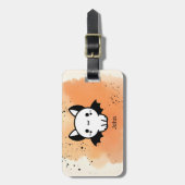 愛らしいこうもりバディ – かわいいミニマル子供部屋アート ラゲッジタグ (正面縦)