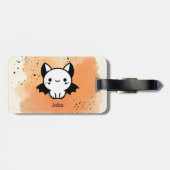 愛らしいこうもりバディ – かわいいミニマル子供部屋アート ラゲッジタグ (裏面横)