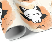 愛らしいこうもりバディ – かわいいミニマル子供部屋アート ラッピングペーパー (ロールコーナー)