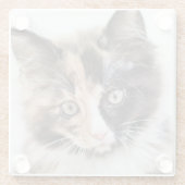 愛らしいさらさの子ネコ ガラスコースター (裏面)