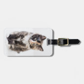 愛らしいさらさの子ネコ ラゲッジタグ (正面横)