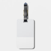 愛らしいさらさの子ネコ ラゲッジタグ (裏面縦)