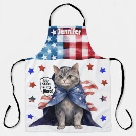 愛らしいすごいタビーキャットママママオールオーバープリント エプロン