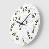 愛らしいのまわりにパターン ラージ壁時計 (傾斜)