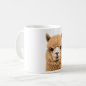 愛らしいふわふわのアルパカ コーヒーマグカップ (正面左)