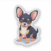 愛らしいアイソメトリックChihuahua Pupフ魅力的レンジー、 シール (正面)