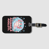 愛らしいアキソロトル水中競技可愛さ ラゲッジタグ (正面横)