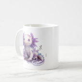 愛らしいアクソロトルキャラクターと夏文字デザイン コーヒーマグカップ (正面左)