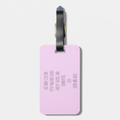 愛らしいアクリル旅行荷物タグ、外出中 ラゲッジタグ (裏面縦)