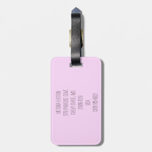 愛らしいアクリル旅行荷物タグ、外出中 ラゲッジタグ (裏面縦)