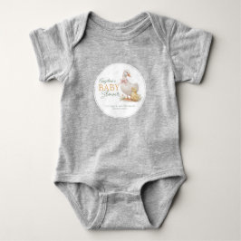 愛らしいアヒルとアヒルの子ベビーシャワー | ベビーボディスーツ