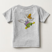 愛らしいアヒルのベビーTシャツ ベビーTシャツ (裏面)