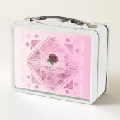 愛らしいアフリカ系アメリカ人の少女 メタルランチボックス (裏面)