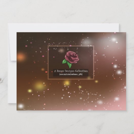 愛らしいアフリカ系アメリカ人プリンセス誕生日パーティー 招待状 (裏面)