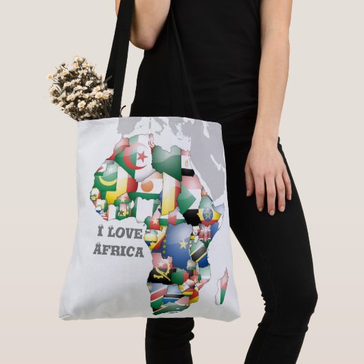 愛らしいアフリカ トートバッグ (クローズアップ)