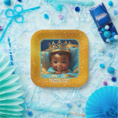 愛らしいアフリ王室のカ王子の赤ちゃんシャワー/誕生日 ペーパープレート (パーティー)