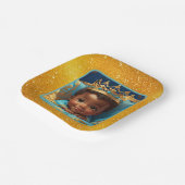 愛らしいアフリ王室のカ王子の赤ちゃんシャワー/誕生日 ペーパープレート (傾斜あり)