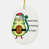 愛らしいアボカドカップルオーナメント、カスタマイズ可能 セラミックオーナメント (正面)