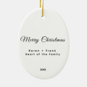 愛らしいアボカドカップルオーナメント、カスタマイズ可能 セラミックオーナメント (裏面)