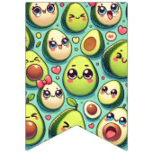 愛らしいアボカド バンティングフラッグ (第3の旗)