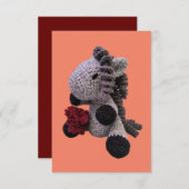 愛らしいアミグルミクロシェ馬ノテカード!!! ノートカード (正面/裏面)