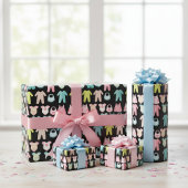 愛らしいアライバル：ベイビーのトリオギフトラッピングコレクション ラッピングペーパーシート