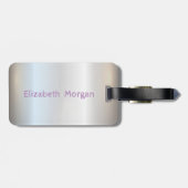 愛らしいアロハハワイアングリッタータートルシルバー ラゲッジタグ (裏面横)