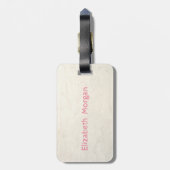 愛らしいアロハハワイアンストライプのパイナップル ラゲッジタグ (裏面縦)