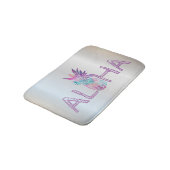 愛らしいアロハハワイアンパイナップルシルバー バスマット (アングル)