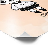 愛らしいアンテロープの少女 - かわいい落書きデザイン フォトプリント            (角)